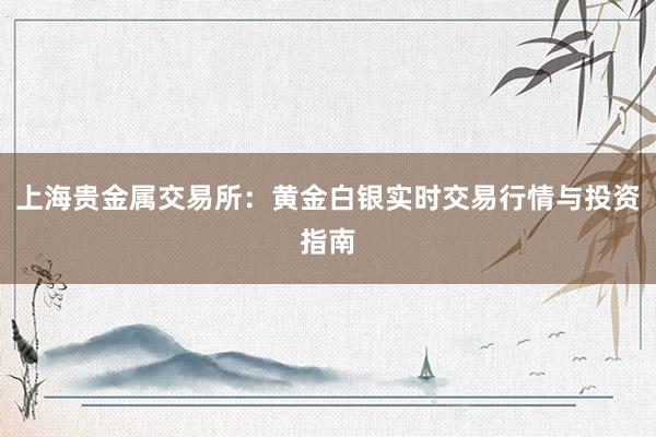 上海贵金属交易所：黄金白银实时交易行情与投资指南